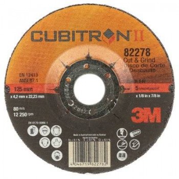 3M Cubitron II Cut and Grind Зачистной Круг, T27 125 мм х 4.2 мм х 22 мм, № 81149, 10 шт./уп.
