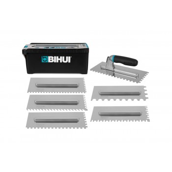 Шпатели BIHUI металлические зубчатые (набор из 6 шт.)
